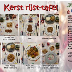 Kerst rijsttafel Tho Kab Kwao voor 2 personen