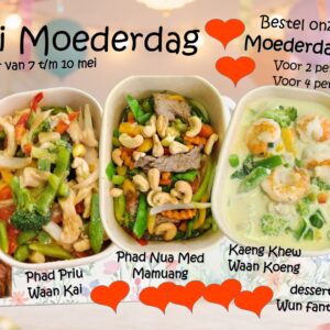 Moederdag rijsttafel voor 4 personen